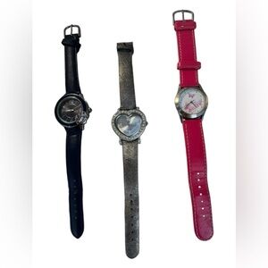 Three Women’s watches - sailor/heart/butterflies